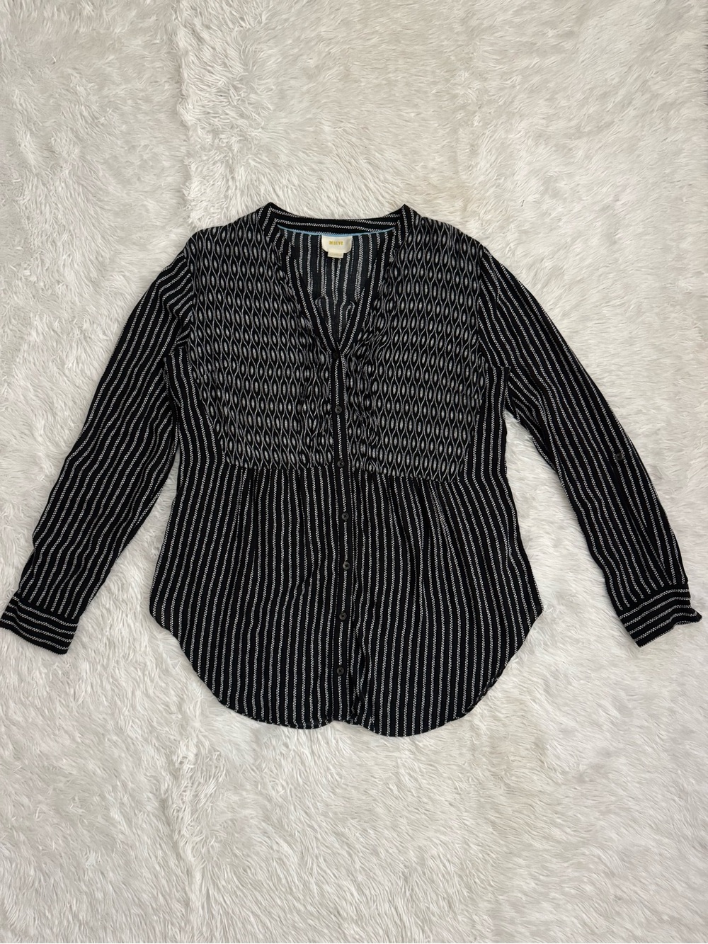 EUC Maeve Calia Button Down Long Sleeve Tunic!